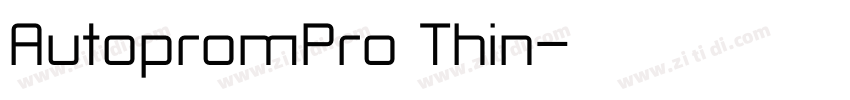 AutopromPro Thin字体转换 AutopromPro Thin字体转换